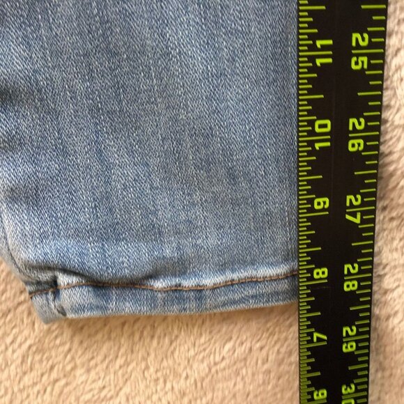 American Eagle Womens Jeans Size 2 Slim Straight Jeggings Distressed Blue Denim - Picture 3 of 15